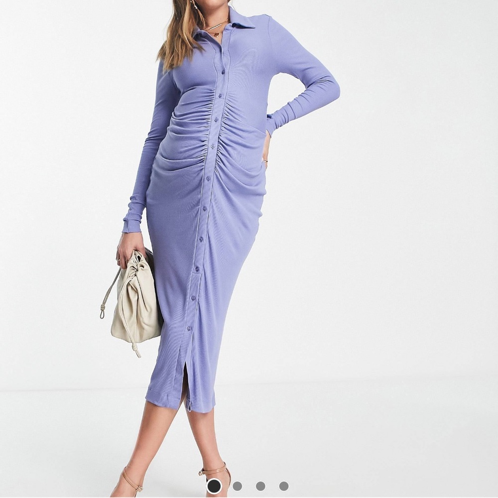 Missguided ruched jersey maternity dress